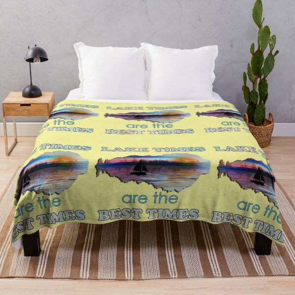 Item preview, Lake Times Are The Best TIme Inspiration Quotes Sunset on Lake Life Boating designed and sold by tamdevo1.