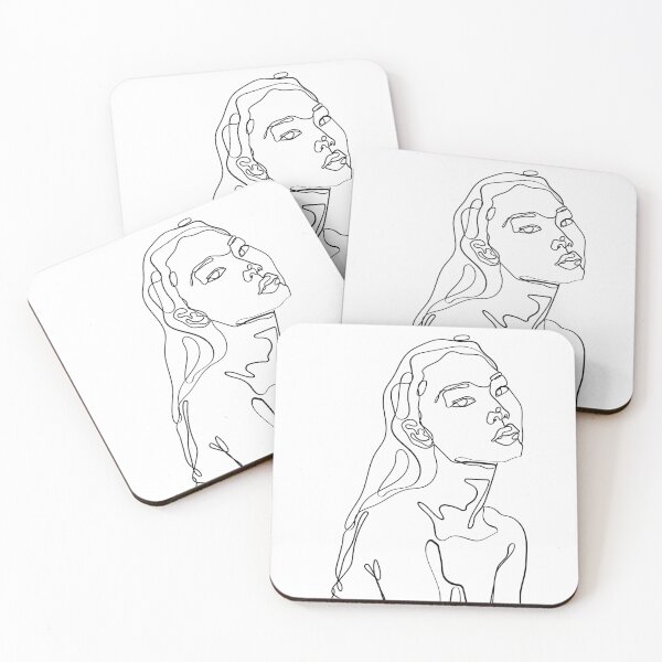 Item preview, Modern Minimalist Asian / Asian-African Female Line Drawing designed and sold by NaomiBalog.