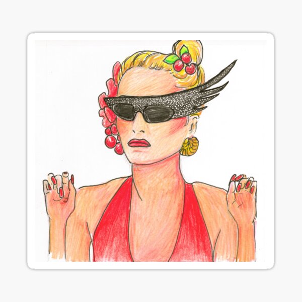 Overboard! With sunglasses Sticker