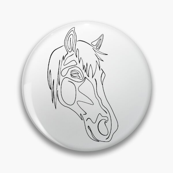 Artikelvorschau, Zen Lines Lazy Horse (schwarze Linie) entworfen und verkauft von HijinksStudio.