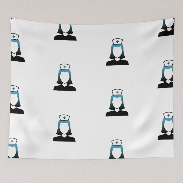 Item preview,  NURSE with cap in black and blue gradient designed and sold by Slaystyle.