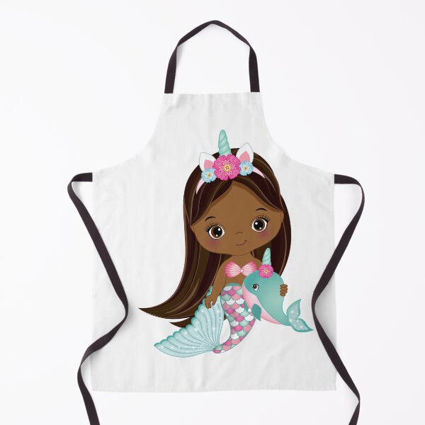 Item preview, African American Cute Little Unicorn Mermaid designed and sold by CreativeMill.
