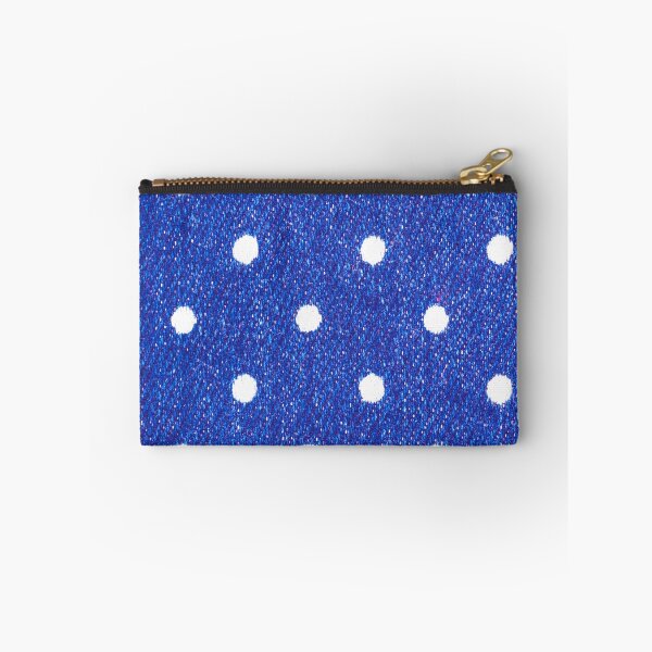 Item preview, Blue jeans with white dots print designed and sold by IONcreatION.