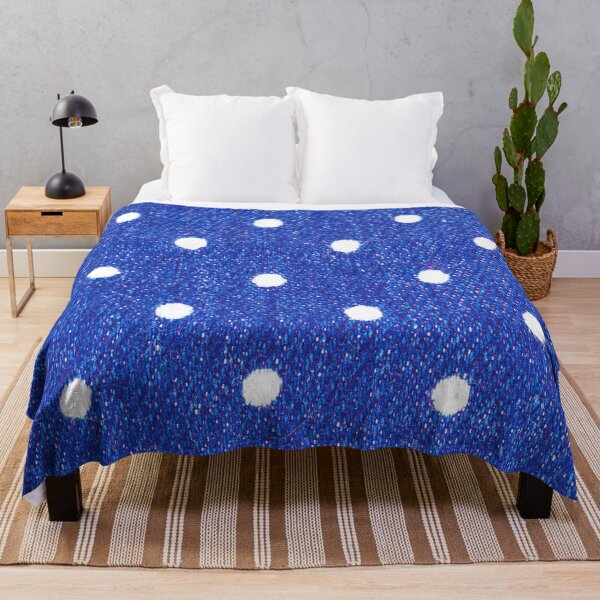 Item preview, Blue jeans with white dots print designed and sold by IONcreatION.