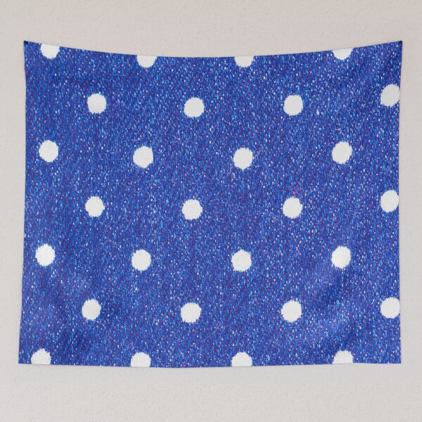 Item preview, Blue jeans with white dots print designed and sold by IONcreatION.