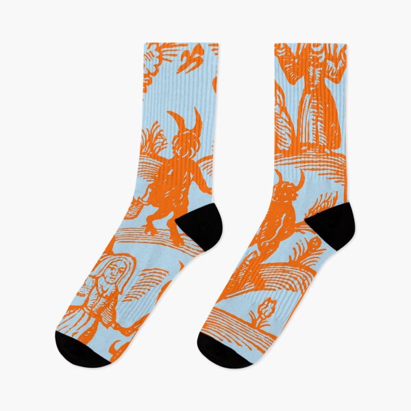 Item preview, Dance with the Orange Devil (on blue) designed and sold by TheWhiteBear.