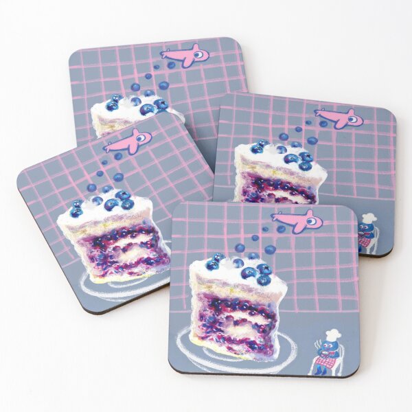 Item preview, Blueberry cake illustration, blueberry cake poster, cake shop interior goods, bakery interior goods, cake apron. Cake posters, cake watches. designed and sold by table77.