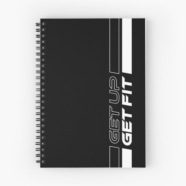 Item preview, GET UP GET FIT (White on Black) designed and sold by STUDIO-72.