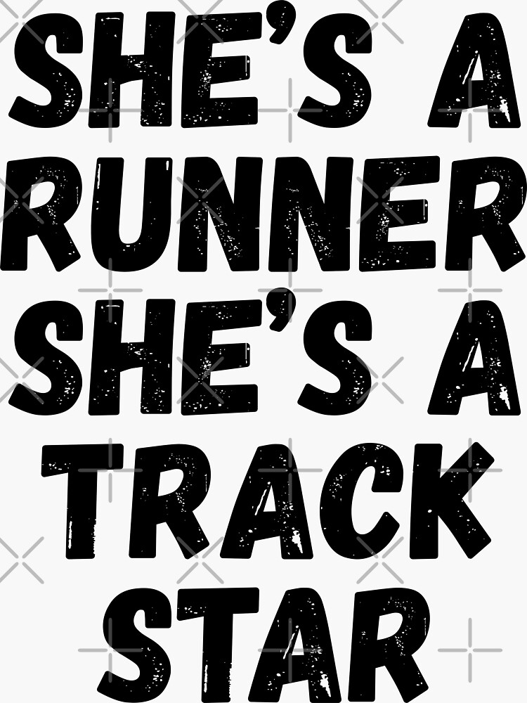 She's A Runner Shes A Track Star Lyrics "Vintage She’s a runner, She’s a track star " Sticker by jessicaleah15