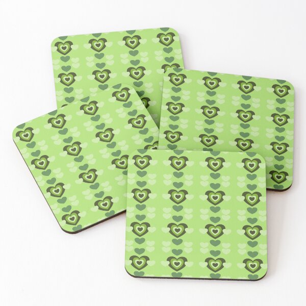 Item preview, Retro green hearts seamless pattern  designed and sold by kasamuDX.