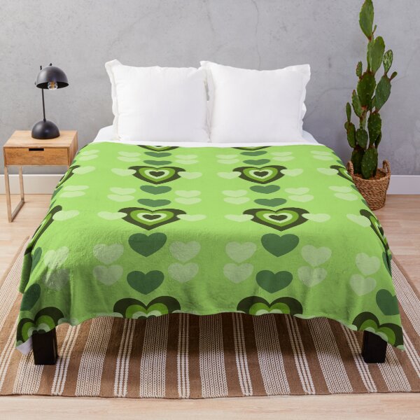 Item preview, Retro green hearts seamless pattern designed and sold by kasamuDX.