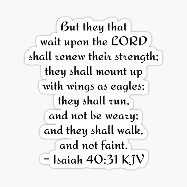Item preview, Isaiah 40:31 KJV Black Modern Print designed and sold by VerShirts.