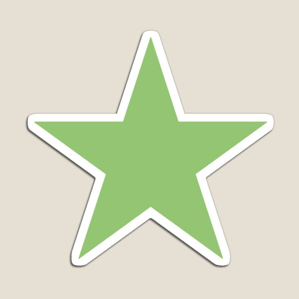 A Soft Green Star Magnet for Sale by ISeeRedPeople