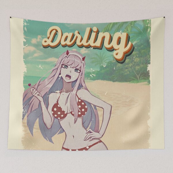 Item preview, Zero two darling retro vintage pinup designed and sold by hi7omii.