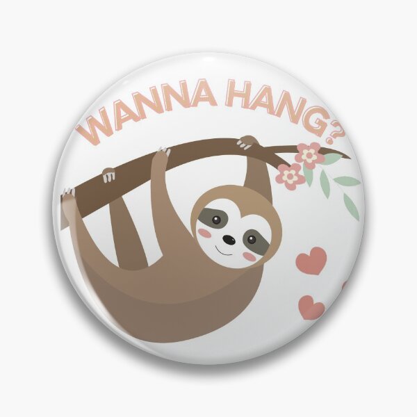 Item preview, Wanna hang cute sloth designed and sold by stickers-custom.