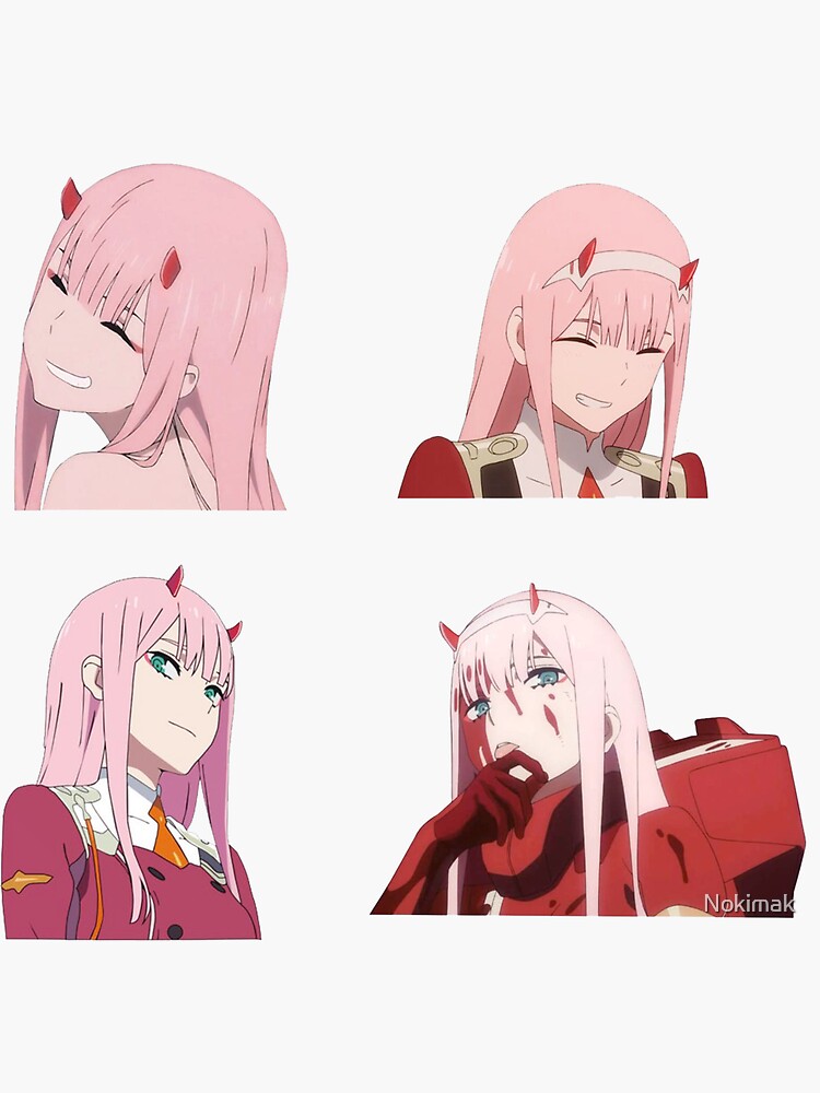 Zero Two Sticker Pack, Darling in the FranXX, Stickers