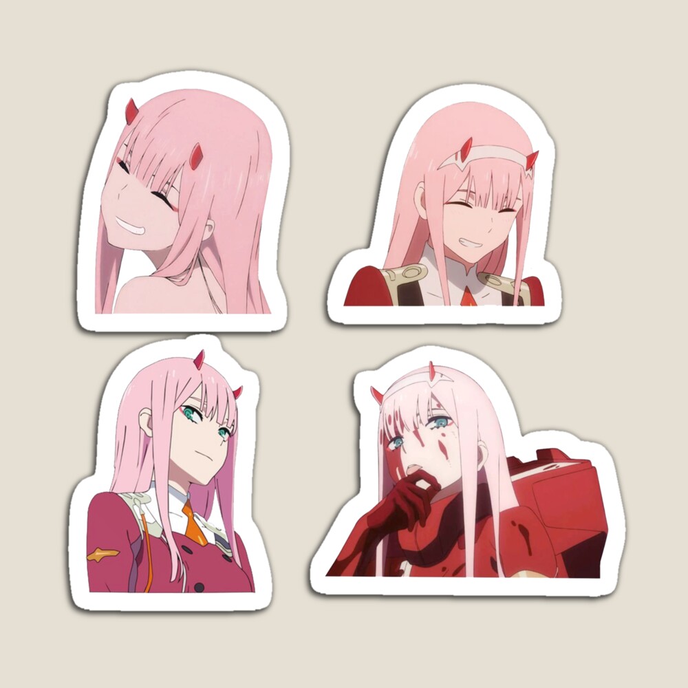 Zero Two Sticker Pack, Darling in the FranXX, Stickers