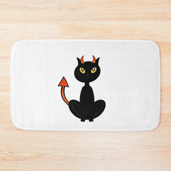 Item preview, Naughty Cat with Horns designed and sold by BusyMonkeys.