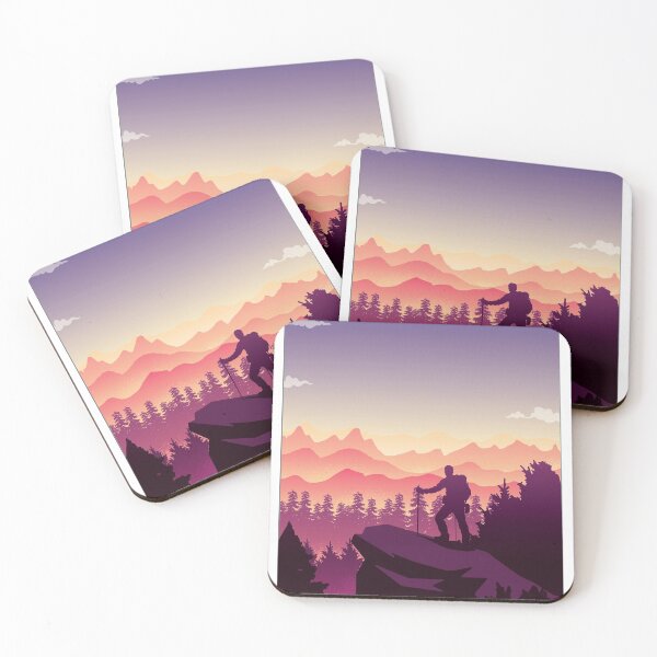 Item preview, Mountainous sunset Hiking Legend designed and sold by TamGustam.