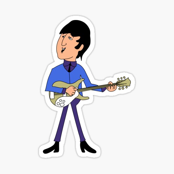 Beatles PAUL McCARTNEY  Cartoon Pin With Guitar 