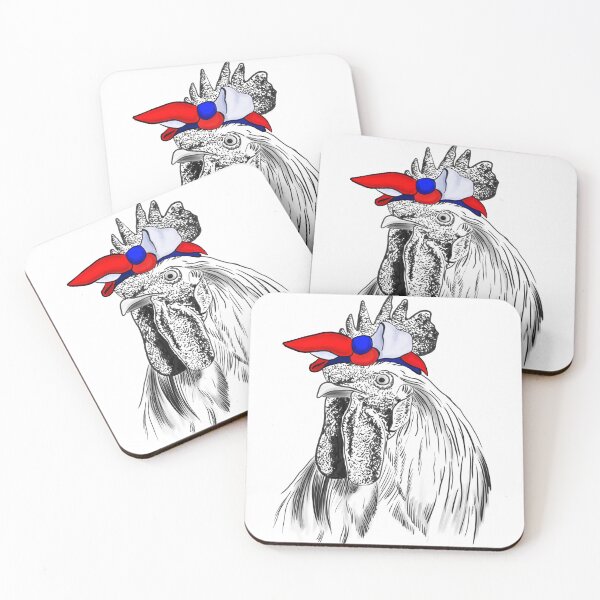 Item preview, Rooster With France Flag Bandage designed and sold by Dutlu.