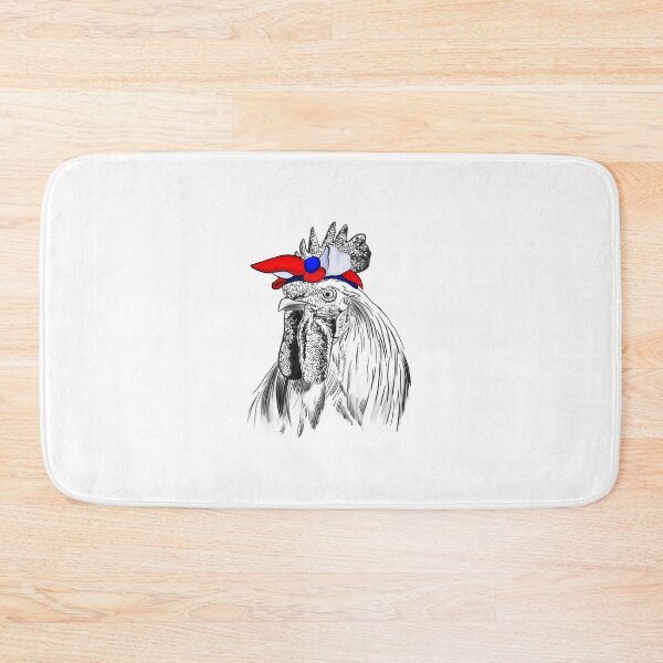 Item preview, Rooster With France Flag Bandage designed and sold by Dutlu.