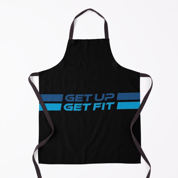 Item preview, GET UP GET FIT (Blue on Black) designed and sold by STUDIO-72.