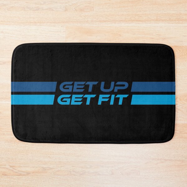 Item preview, GET UP GET FIT (Blue on Black) designed and sold by STUDIO-72.