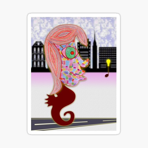Item preview, Surreal seahorse girl designed and sold by Chauffeur & Navigator.