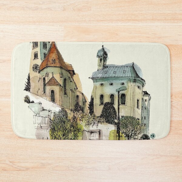 Item preview, Hand painted watercolor European House designed and sold by SherriMans.