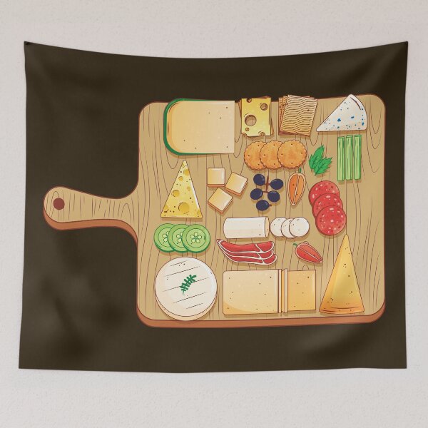 Item preview, Top View of a Square Cheese Board designed and sold by Alicia Chee.