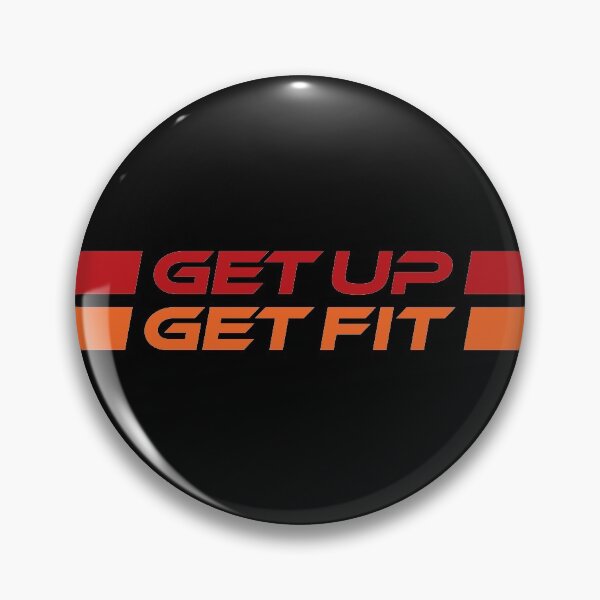 Item preview, GET UP GET FIT (Red on Black) designed and sold by STUDIO-72.