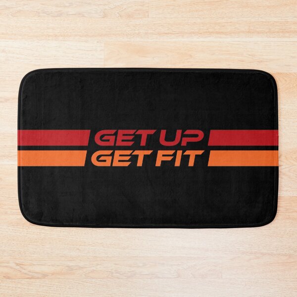 Item preview, GET UP GET FIT (Red on Black) designed and sold by STUDIO-72.