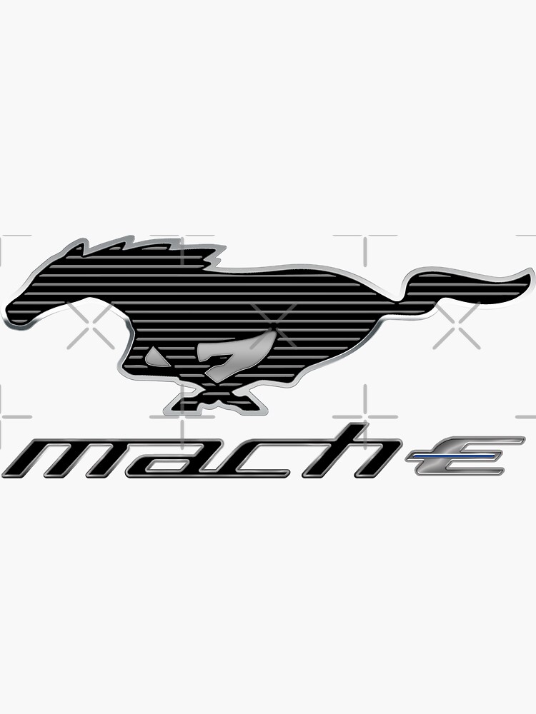 "Mach E Badge/Emblem Electric Vehicle" Sticker by crcustomdesigns