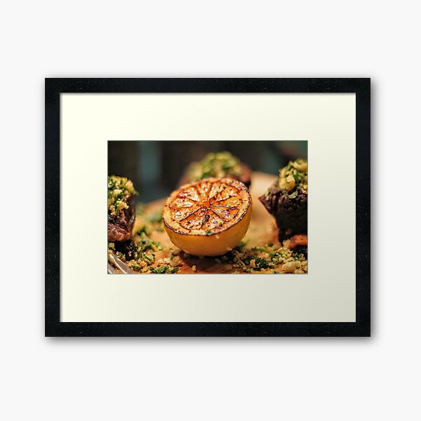 Grilled Lemon Framed Art Print