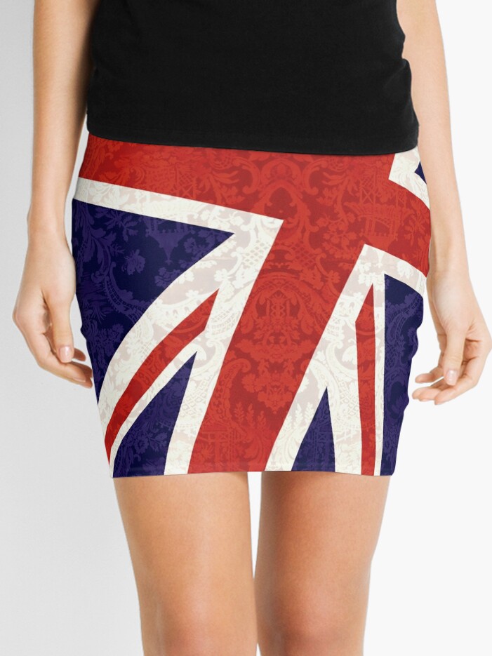 Mini Skirt, Flying Union Jack designed and sold by TerryLightfoot