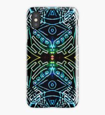 symmetry line pattern blue iPhone Case/Skin