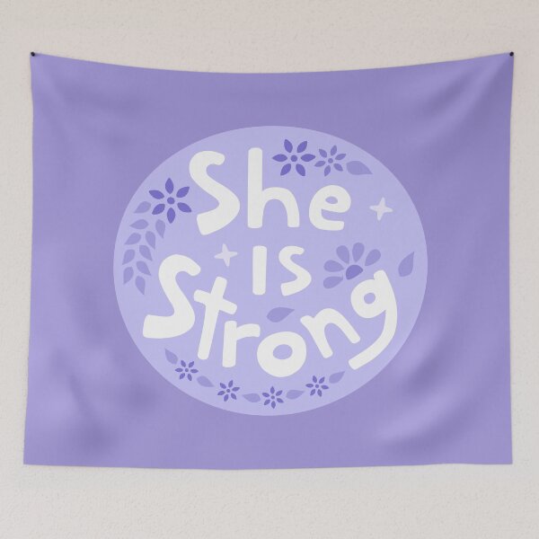 Item preview, She is Strong designed and sold by WindnWillowsCo.