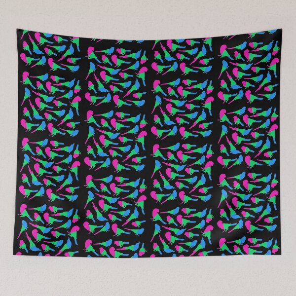 Item preview, Polysexual Bird Silhouette Pattern  designed and sold by AdoraBirdArt.