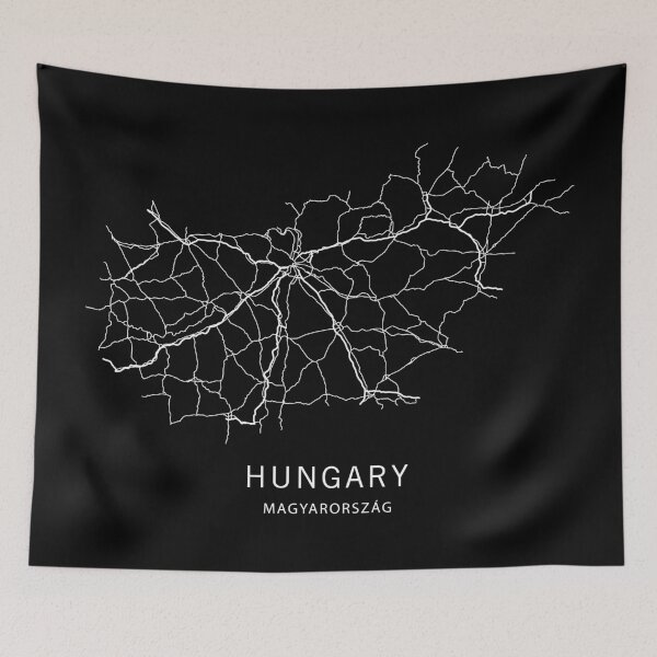 Item preview, Hungary Road Map  designed and sold by clarkstpress.