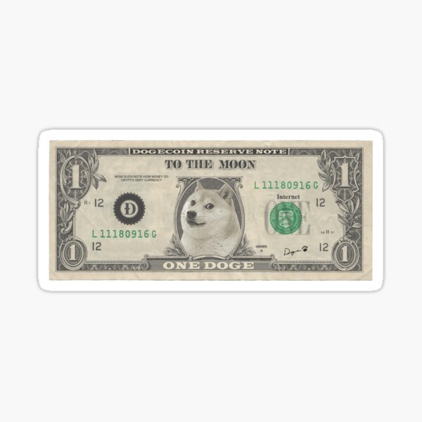 Artikel-Vorschau von Ein Dogecoin ist ein Dollar, Dogefather, Shiba Inu, designt und verkauft von Th3 Merch.