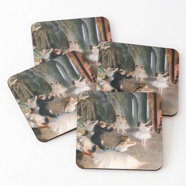 Item preview, Ballet Class - The Rehearsal Onstage painting by Edgar Degas designed and sold by nextstepdesigns.