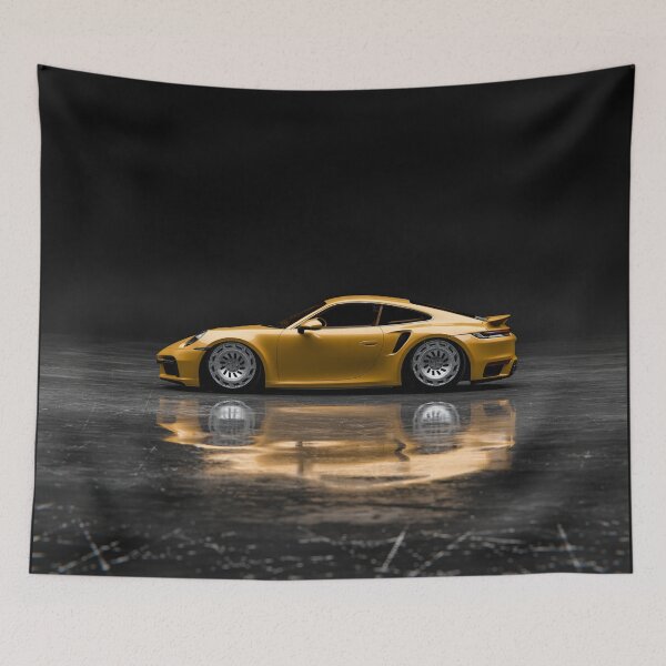 Item preview, Porsche 992 illustration - yellow designed and sold by PHOTOSPLEEN.