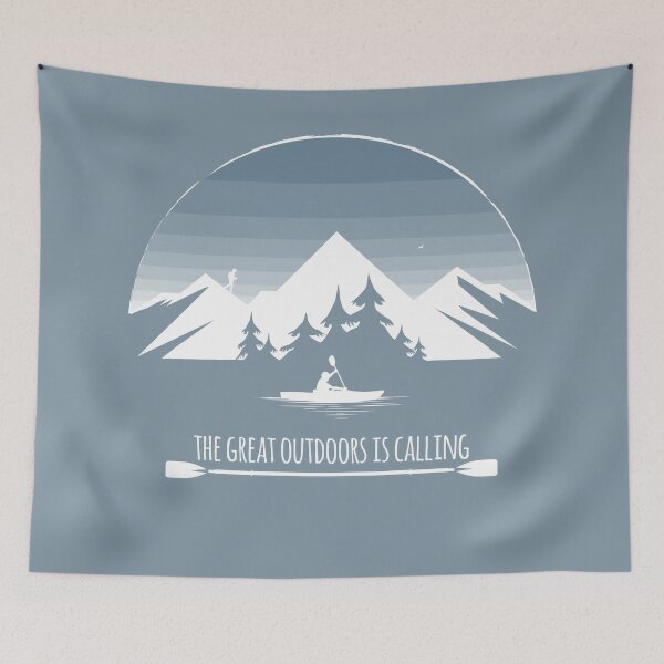 Item preview, The Great Outdoors Is Calling - WO GreyBlue 06 designed and sold by serenaking.