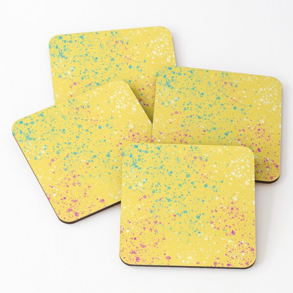 Item preview, Paint Spatter - Yellow, Turquoise, Pink designed and sold by LAEC-Shop.