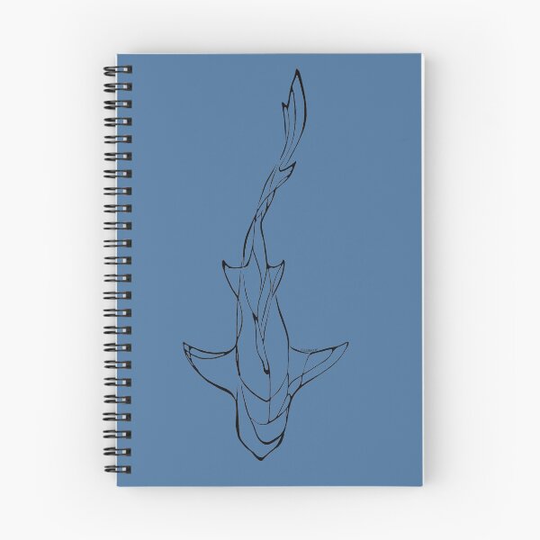 Item preview, Black Line Art White Shark Ocean Themed Design Lemon, Tiger, Cookie Cutter Shark designed and sold by Celosia Liv.