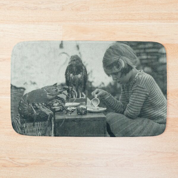 Item preview, Little girl having a tea party with a lobster and a hawk in 1938 designed and sold by MindChirp.