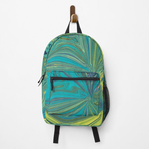 Item preview, Turquoise and lime floral abstract  designed and sold by Diane Hunter Art.