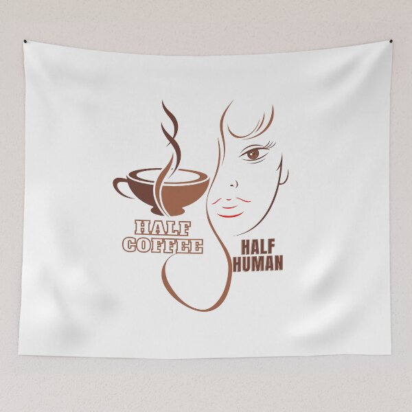 Item preview, half human half coffee designed and sold by saladiin.