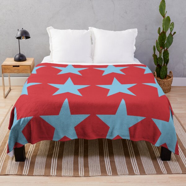 Item preview, Large BABY BLUE and RED STARS  designed and sold by RachelMacht.
